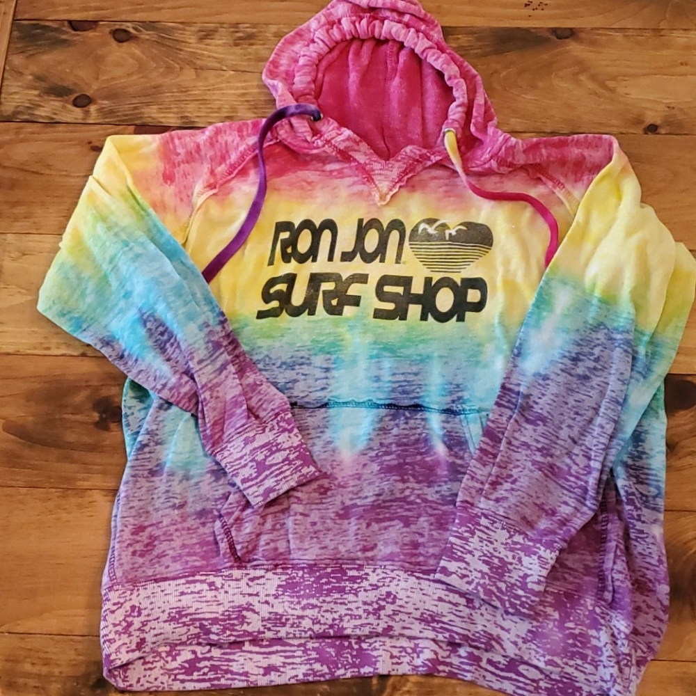 Ron Jon Surf Shop Rainbow Hoodie, XL